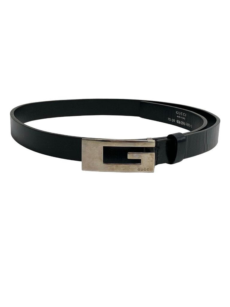 Gucci Belt 75 30 Black Leather